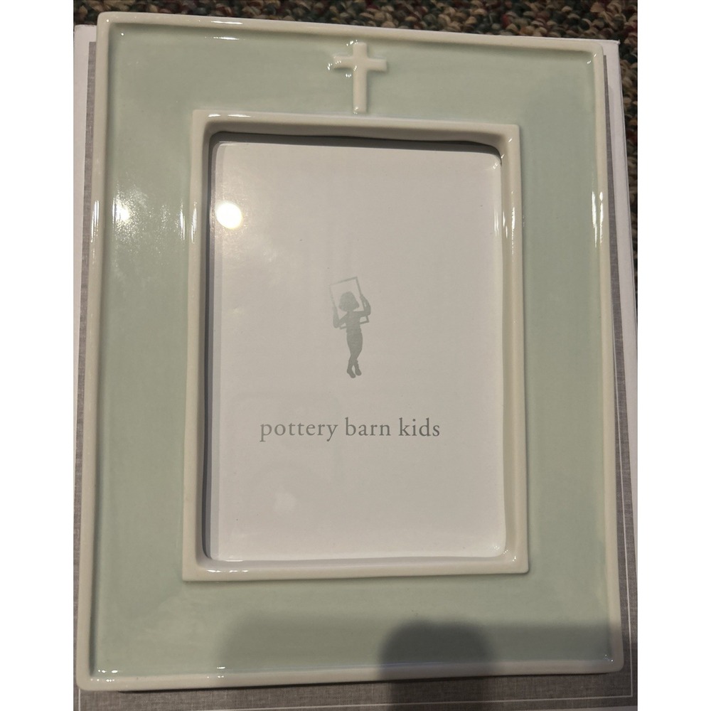 Pottery Barn Kids Ceramic Cross Frame (7"x 9")